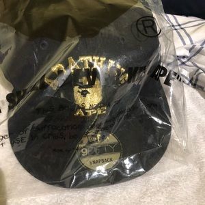 Bape SnapBack Hat Navy/Gold